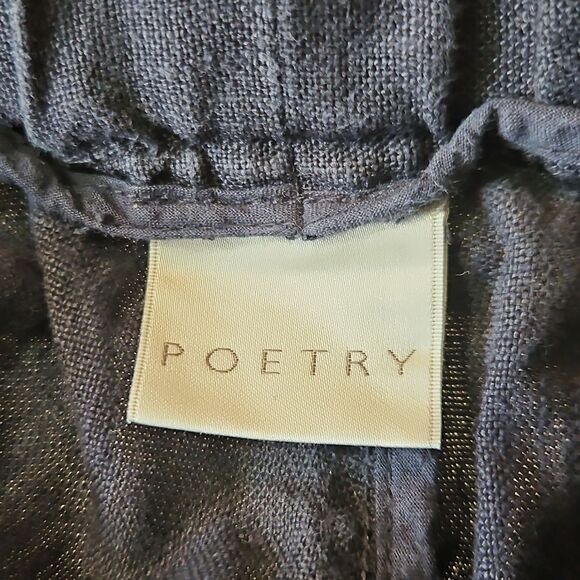 Poetry Navy Blue Linen Pants Size 18 - Picture 5 of 10